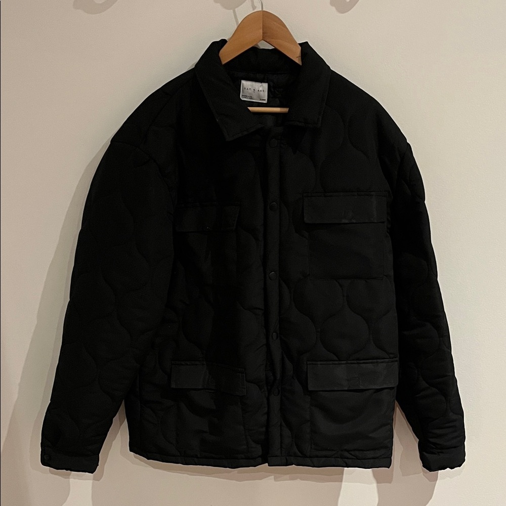 Men's Black Quilted Jacket